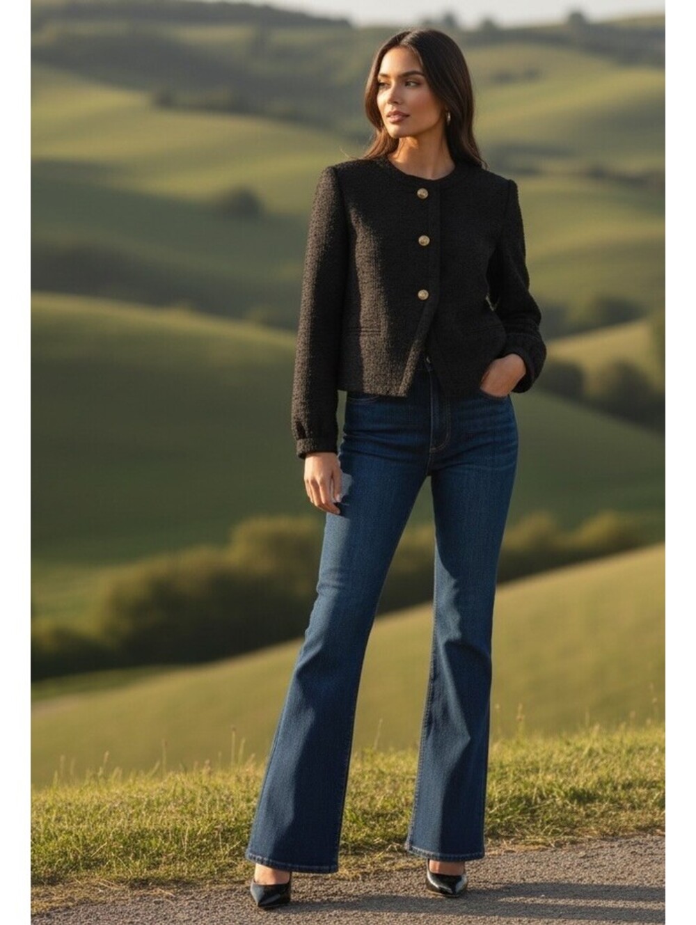 Medium Tuckernuck Black Tweed Sommers Jacket